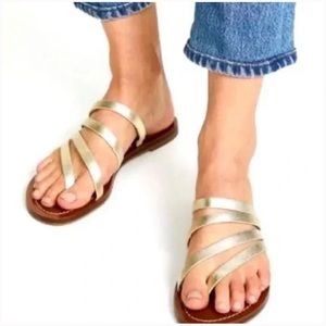 Tory Burch Gold Strappy Sandal